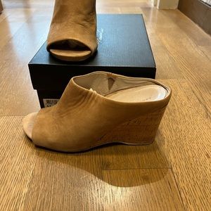 Kenneth Cole leather wedges with cork heel great for summer
